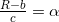 Rendered by QuickLaTeX.com \frac{R-b}{c} = \alpha