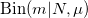 Rendered by QuickLaTeX.com {\rm Bin}(m|N,\mu)